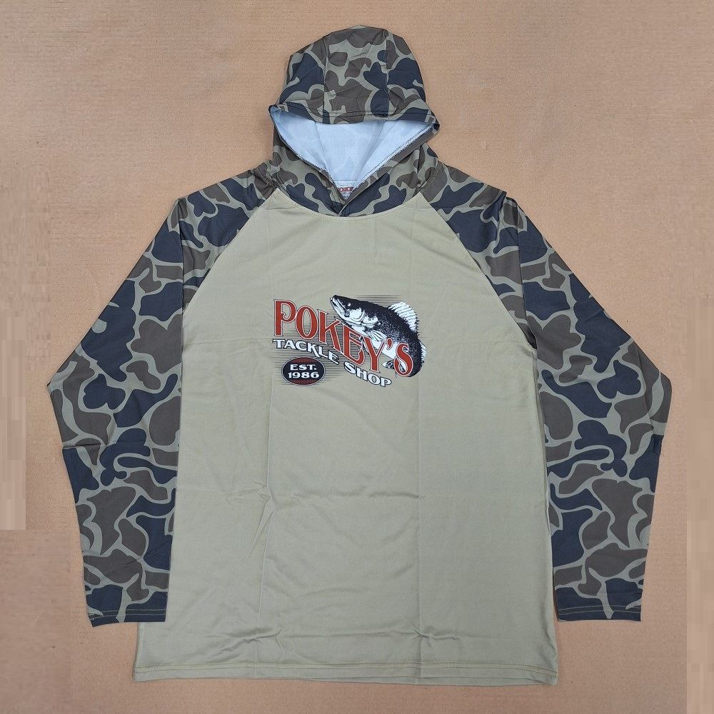 Sun Shirt Hooded Green Tan Camo