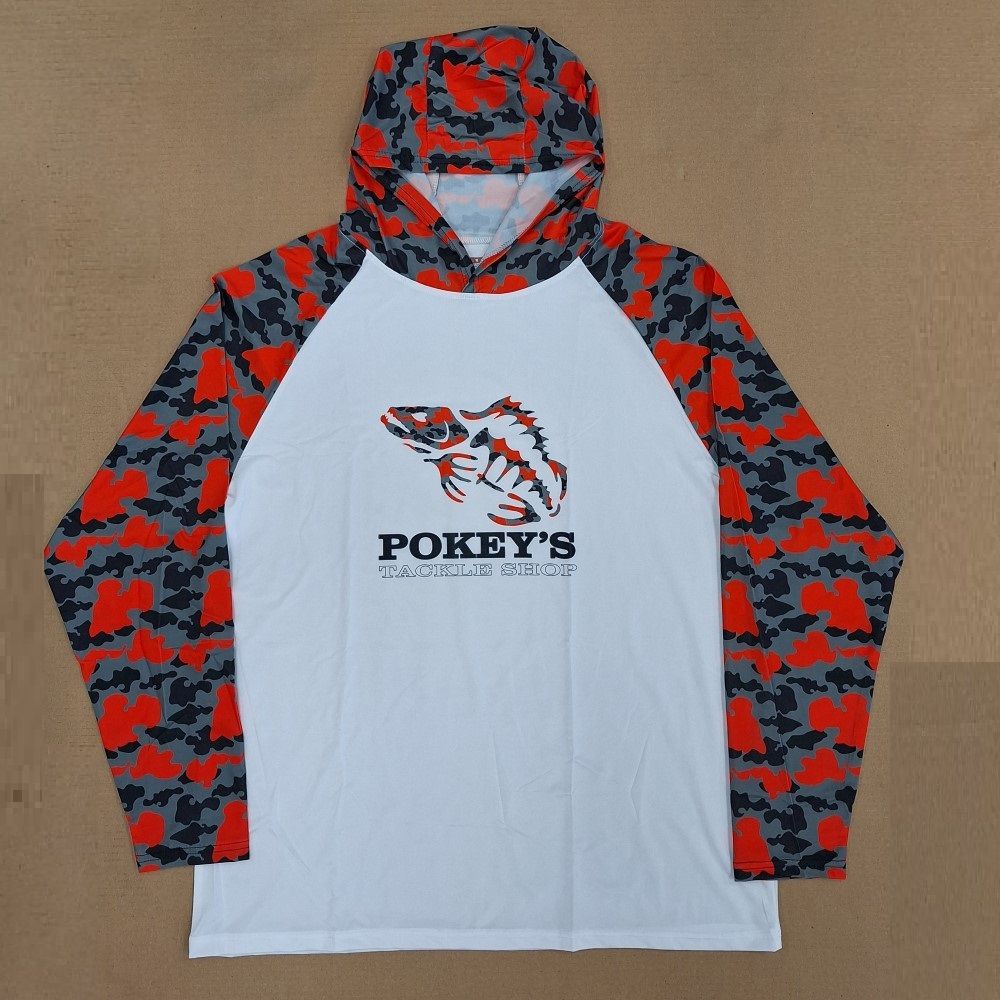 Sun Shirt Hooded White Red Grey Camo