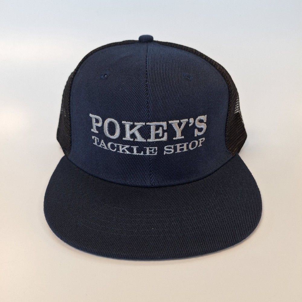 Pokey&#39;s Grey and Navy Flat Brim Snap Back Hat