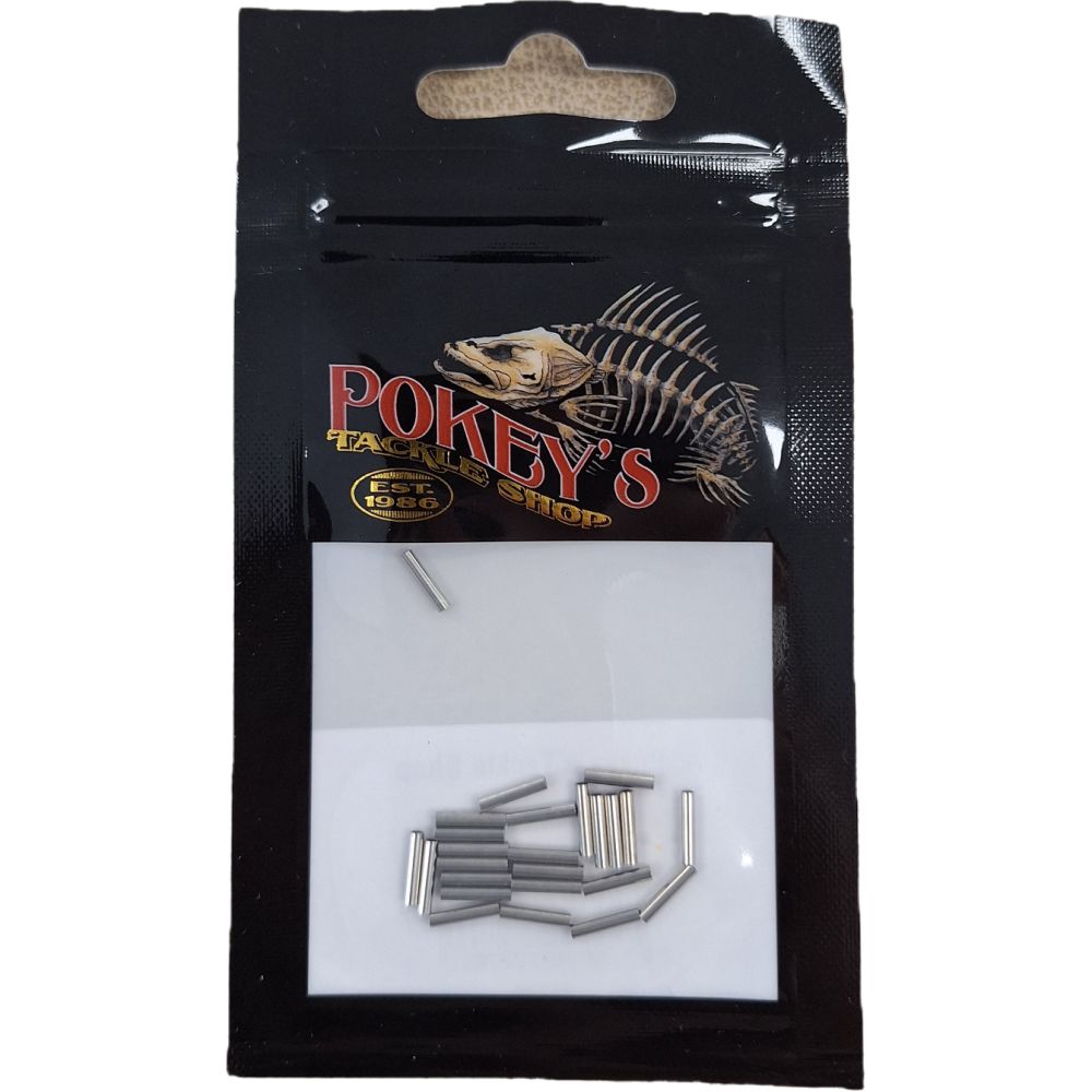 Pokey's Wire Sleeves, Size: 1.2mm/5-10lb, Quantity: 25, Colour: Nickel