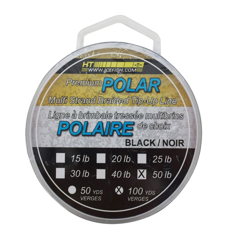HT Polar Ice Braided Black Dacron Line