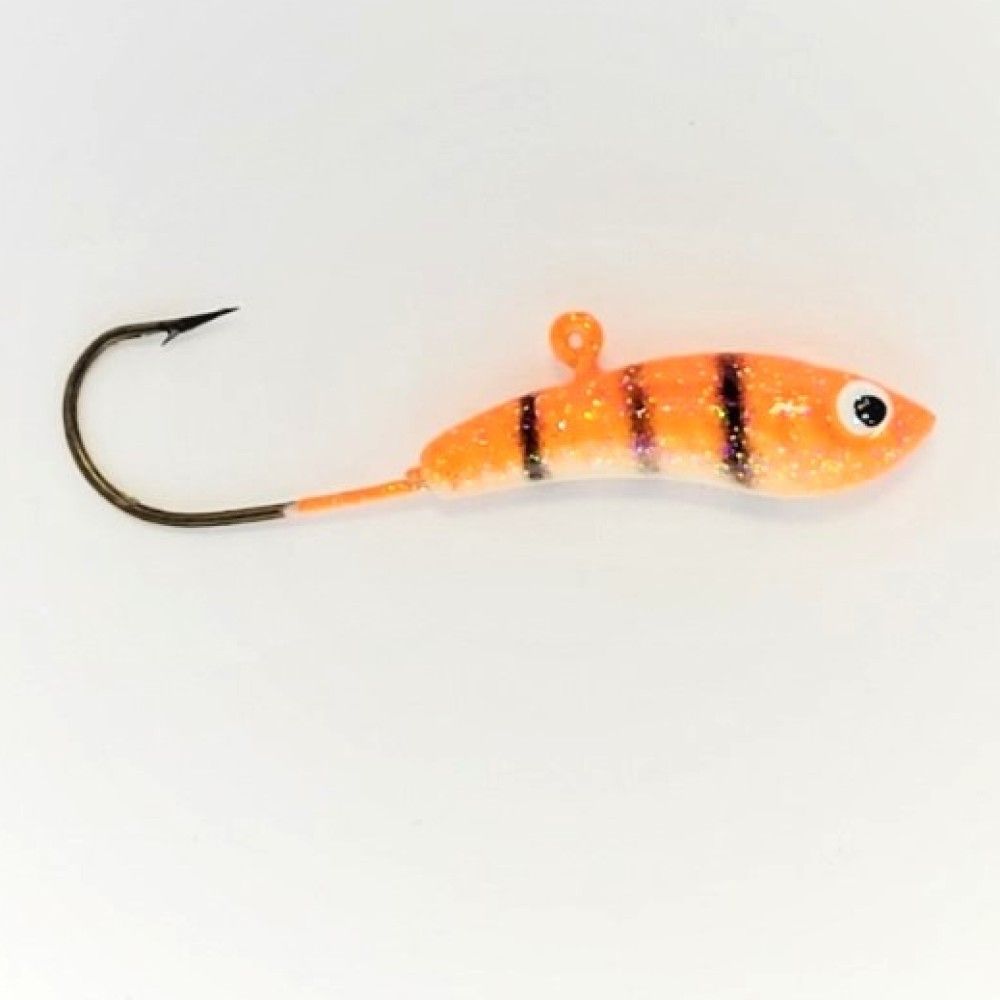 Bite Me Minnow, Color: Orange Tiger, Size: 1/4oz