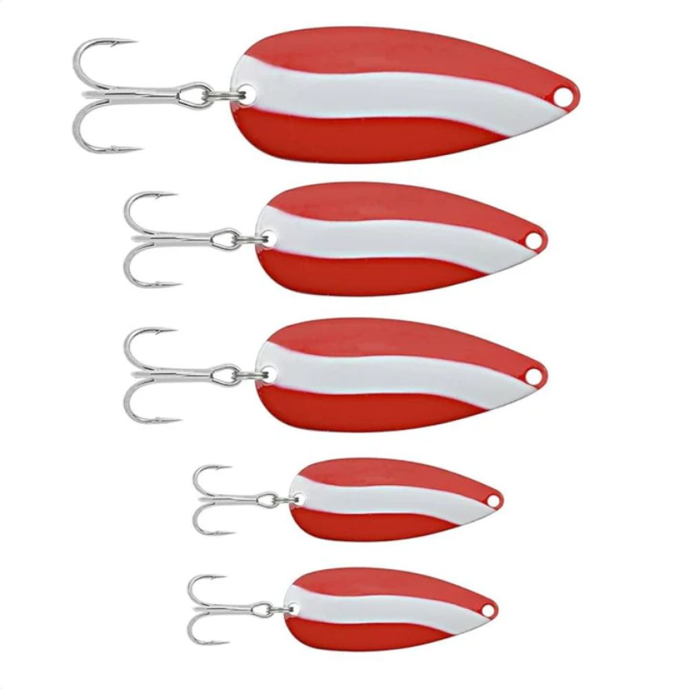 South Bend Red &amp; White Spoon 5-Pak