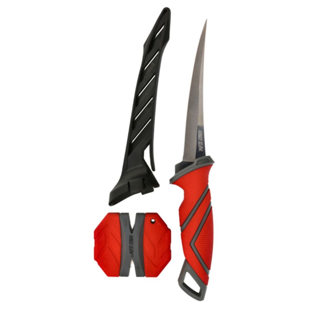 Fillet Knife w/ Sharpener and Sheath 6in