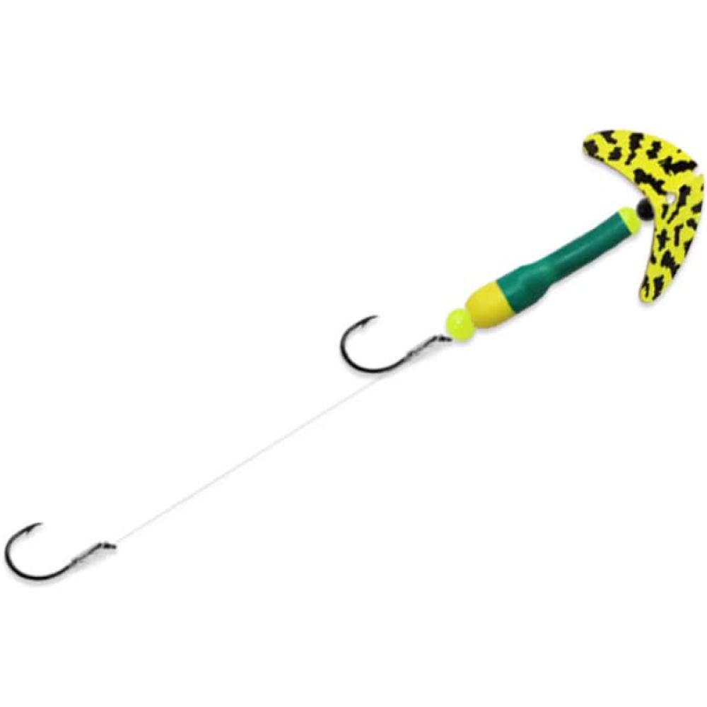 Mack Lures Wally Pop® Crawler Series, Colour: Chartreuse Black Tiger, Length: 6ft, size: 1.5in