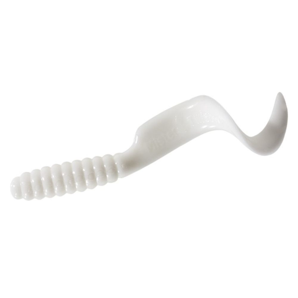 Mister Twister Single Tail, Colour: White, Size: 4", Quantity: 10