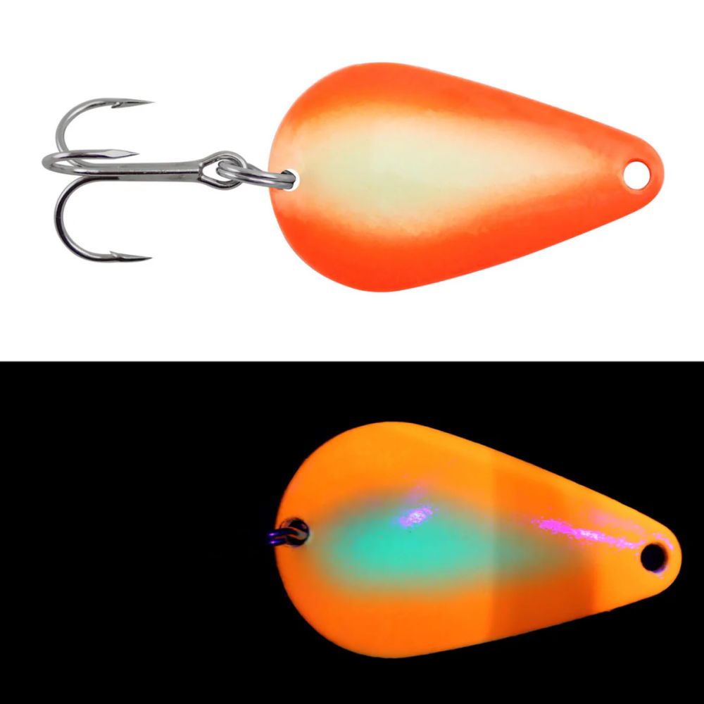 Moonshine Lures Casting Spoon, Color: Agent Orange, Size: 3/4 oz.