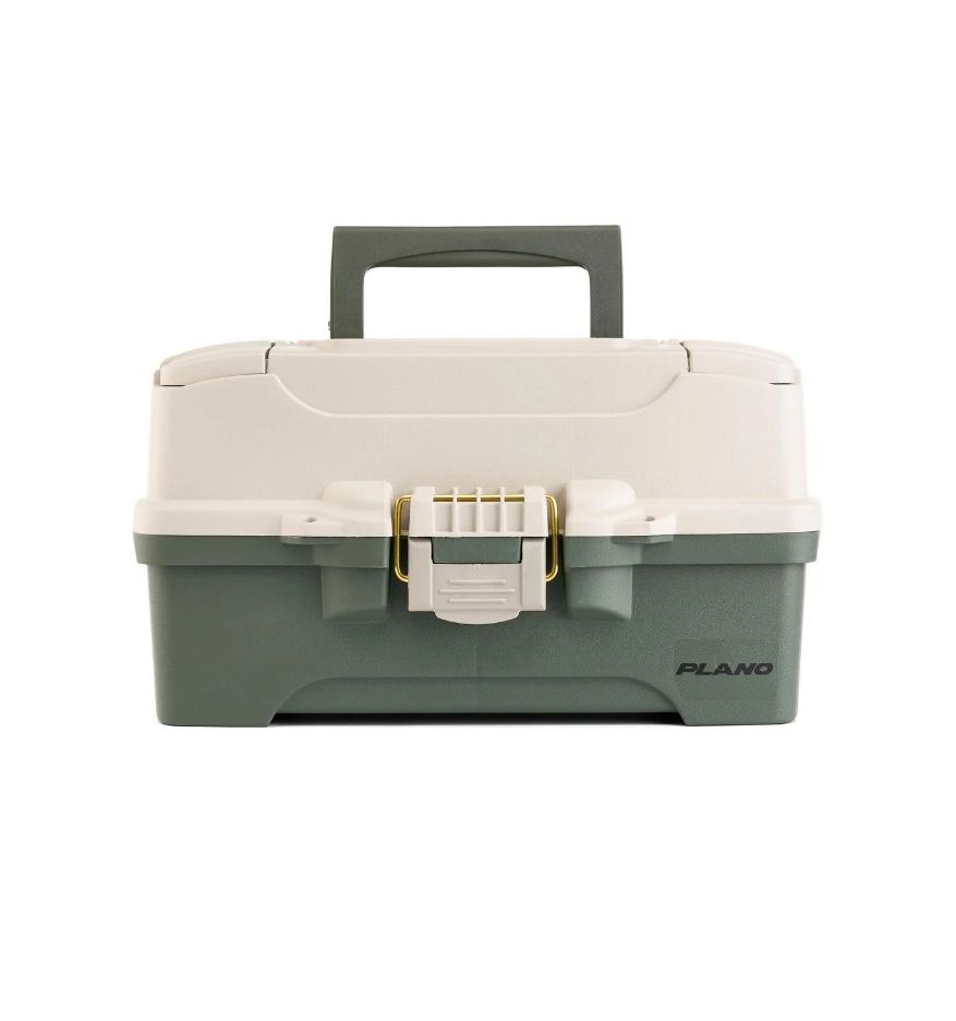 Plano Two-Tray Tackle Box  Green/Tan