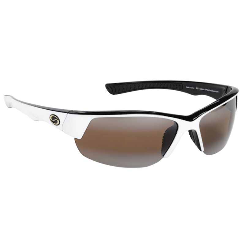 S11 Gulf - White/Black 2-Tone Frame - Bi-Gradient Amber Mirror Lens