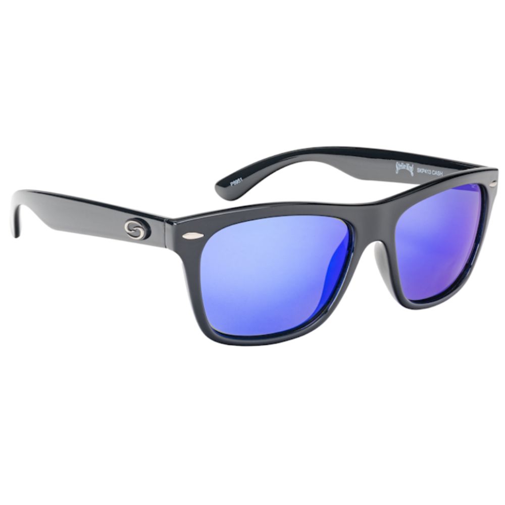 SK Plus Cash - Gloss Black Frame - Blue Mirror Lens