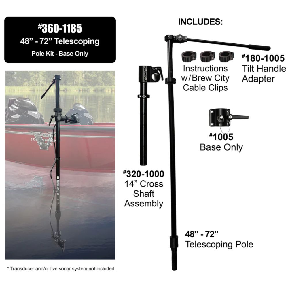 Telescoping Pole Kit w/Tilt Handle and Base 48''-72''