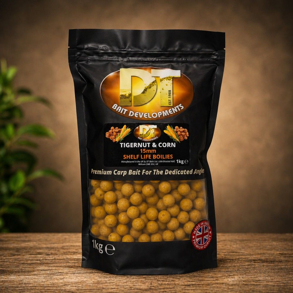 DT Baits Tigernut &amp; Corn Boilies 15mm