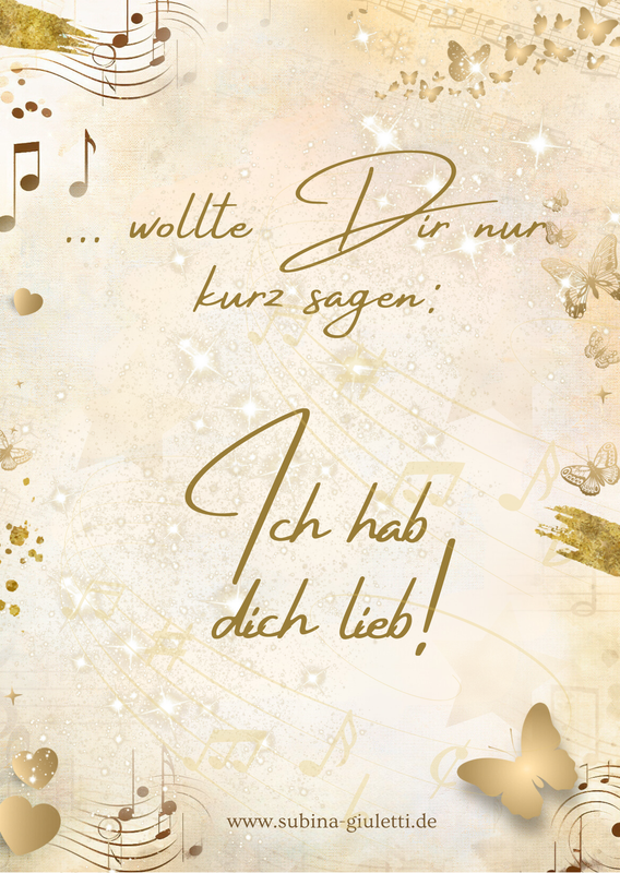 Postkarte  einzeln &quot;Ich hab dich lieb!&quot;