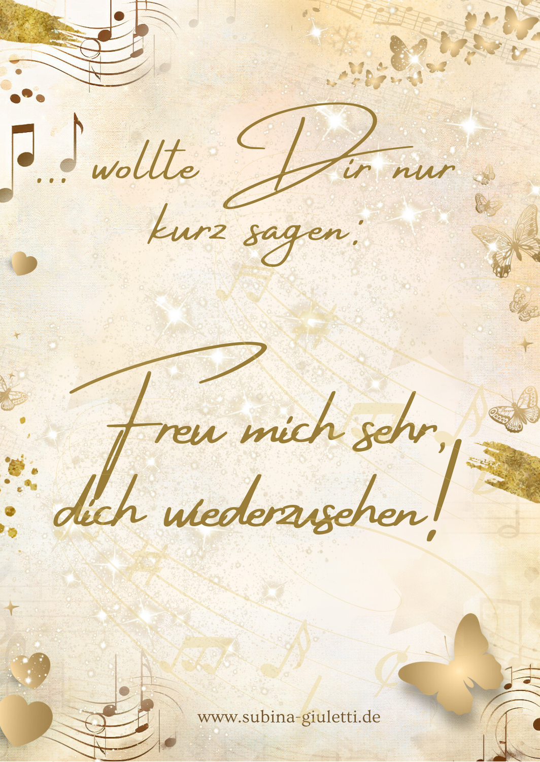 Postkarte  einzeln &quot;freu mich, dich wiederzusehen&quot;