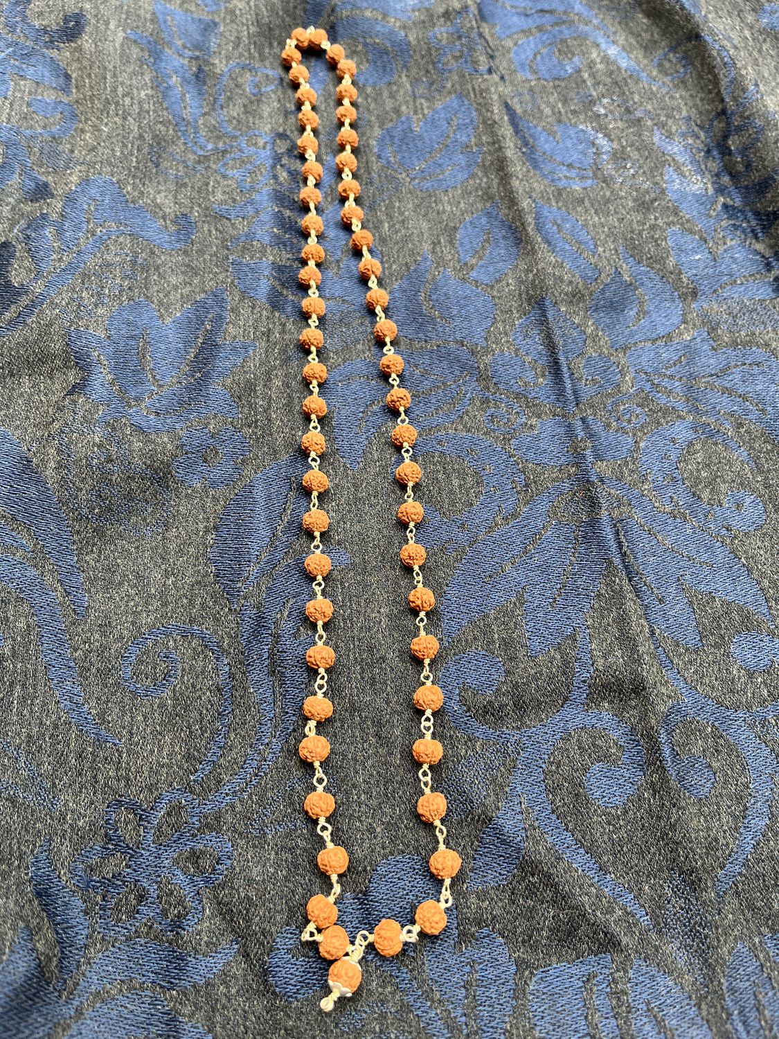 Japa Mala aus Rudrakshaperlen, einfach, 54 Perlen