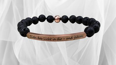 Armband Vulkangestein rose