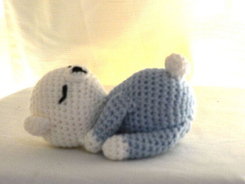 Osito dormilón para bebé artesanal a crochet