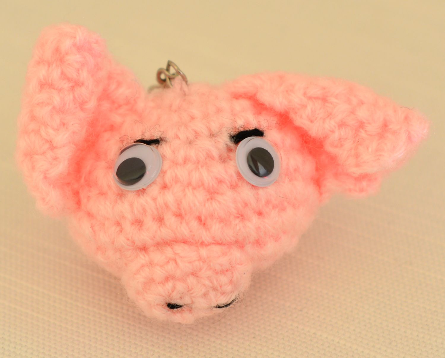 Piggy keychain   handmade