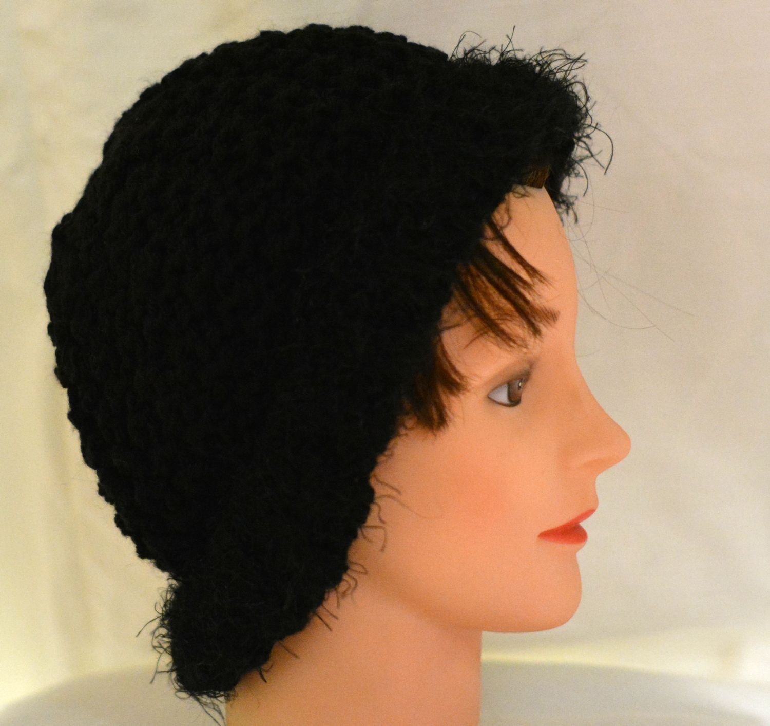 Gorro negro 1 hecho a mano