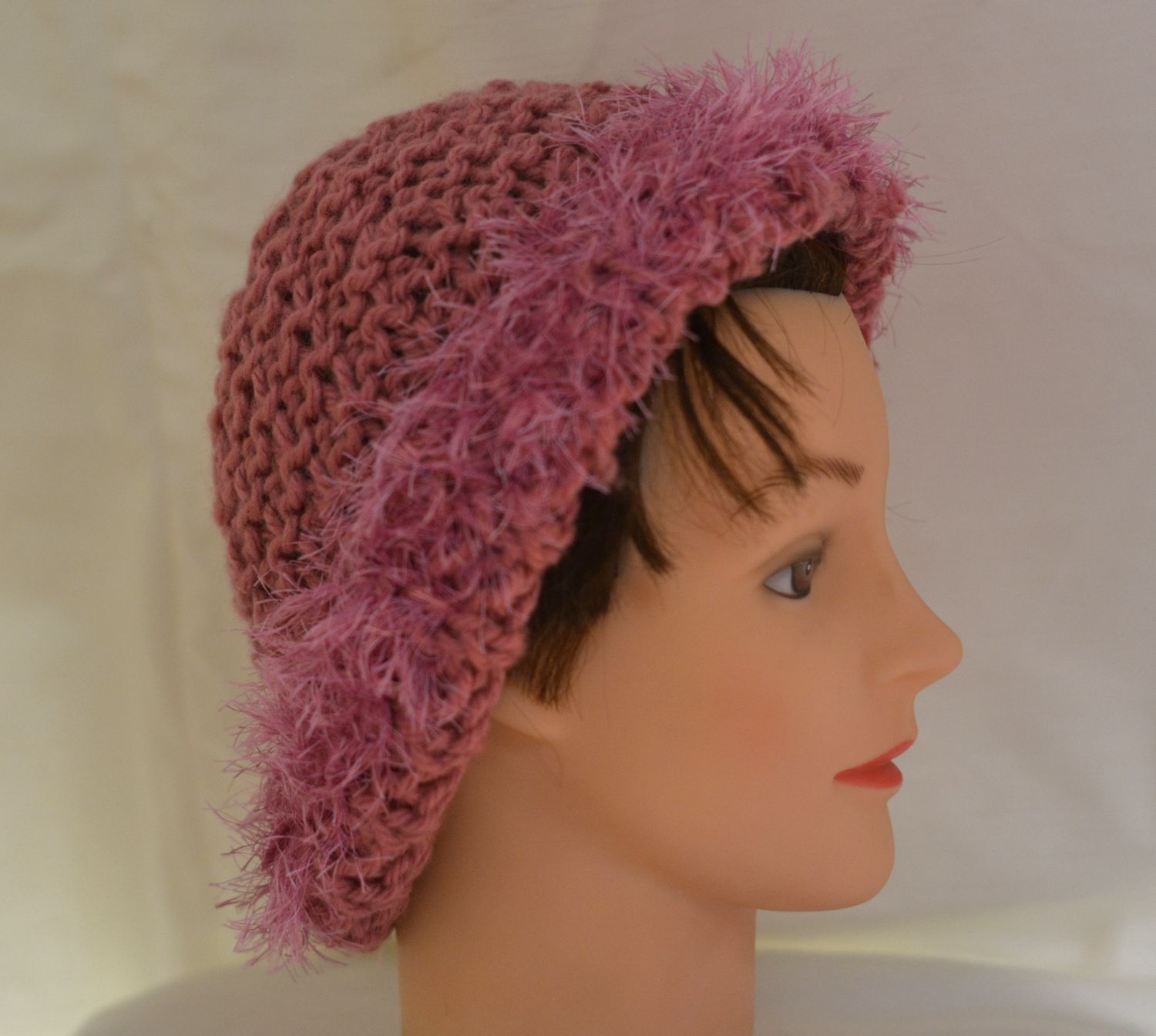 Gorro rosa 1 hecho a mano