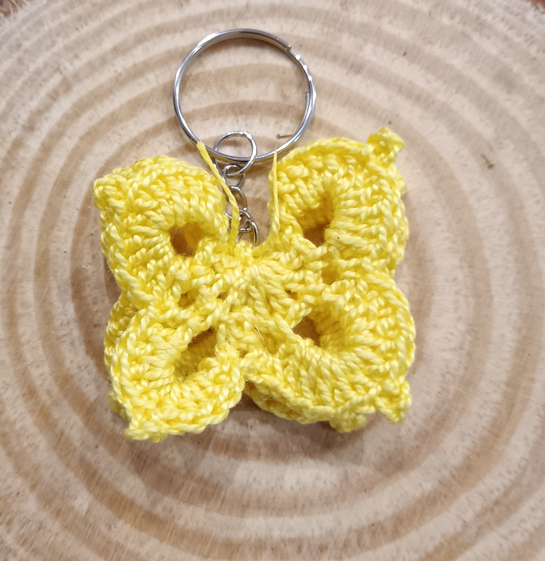 Keychain Yellow butterfly handmade