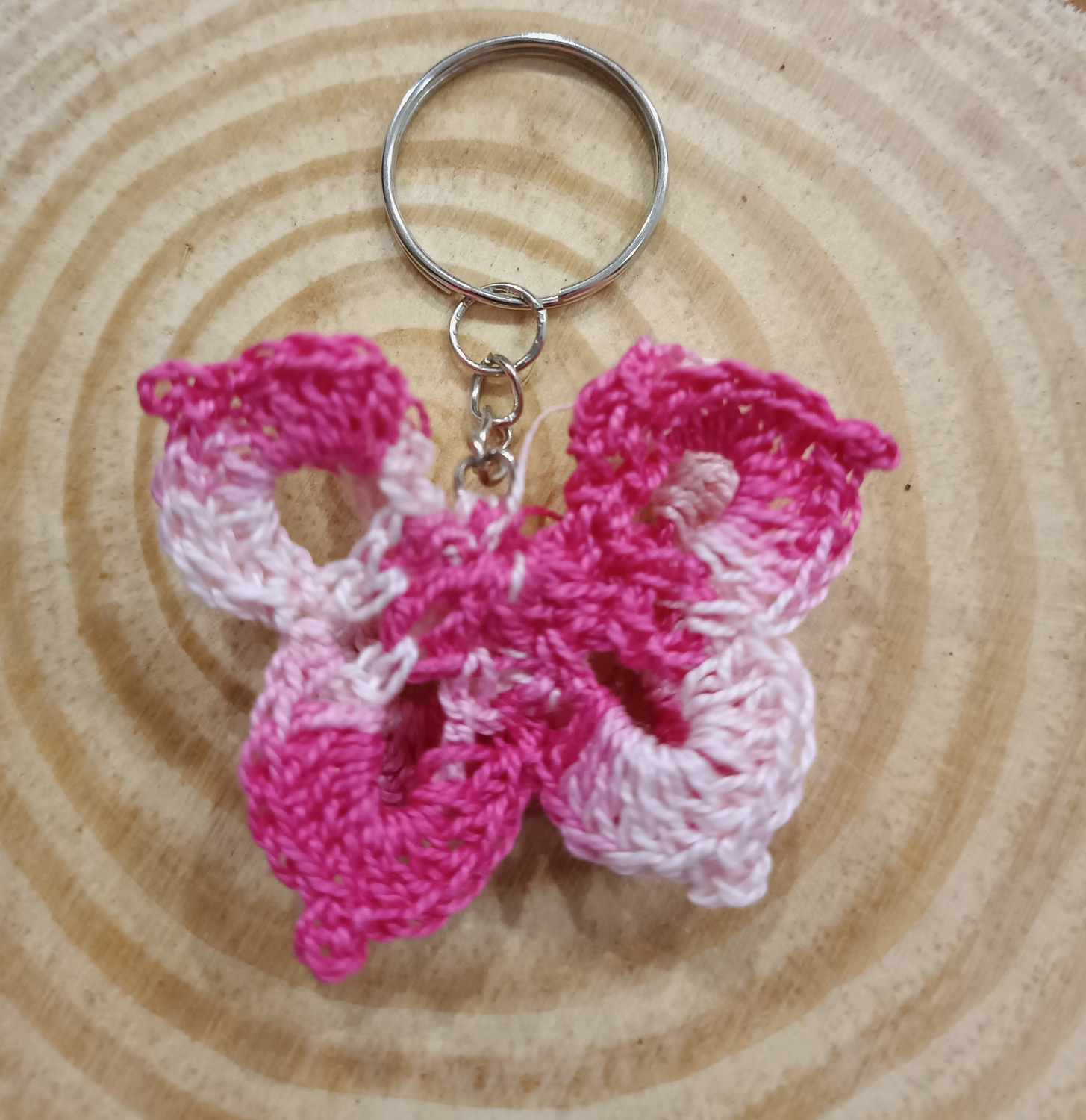 Keychain Two-tone butterfly   handmade