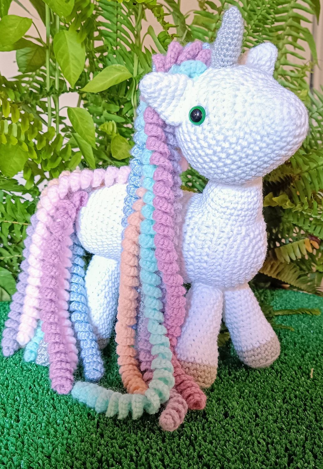 Unicornio 3 hecho a mano a crochet