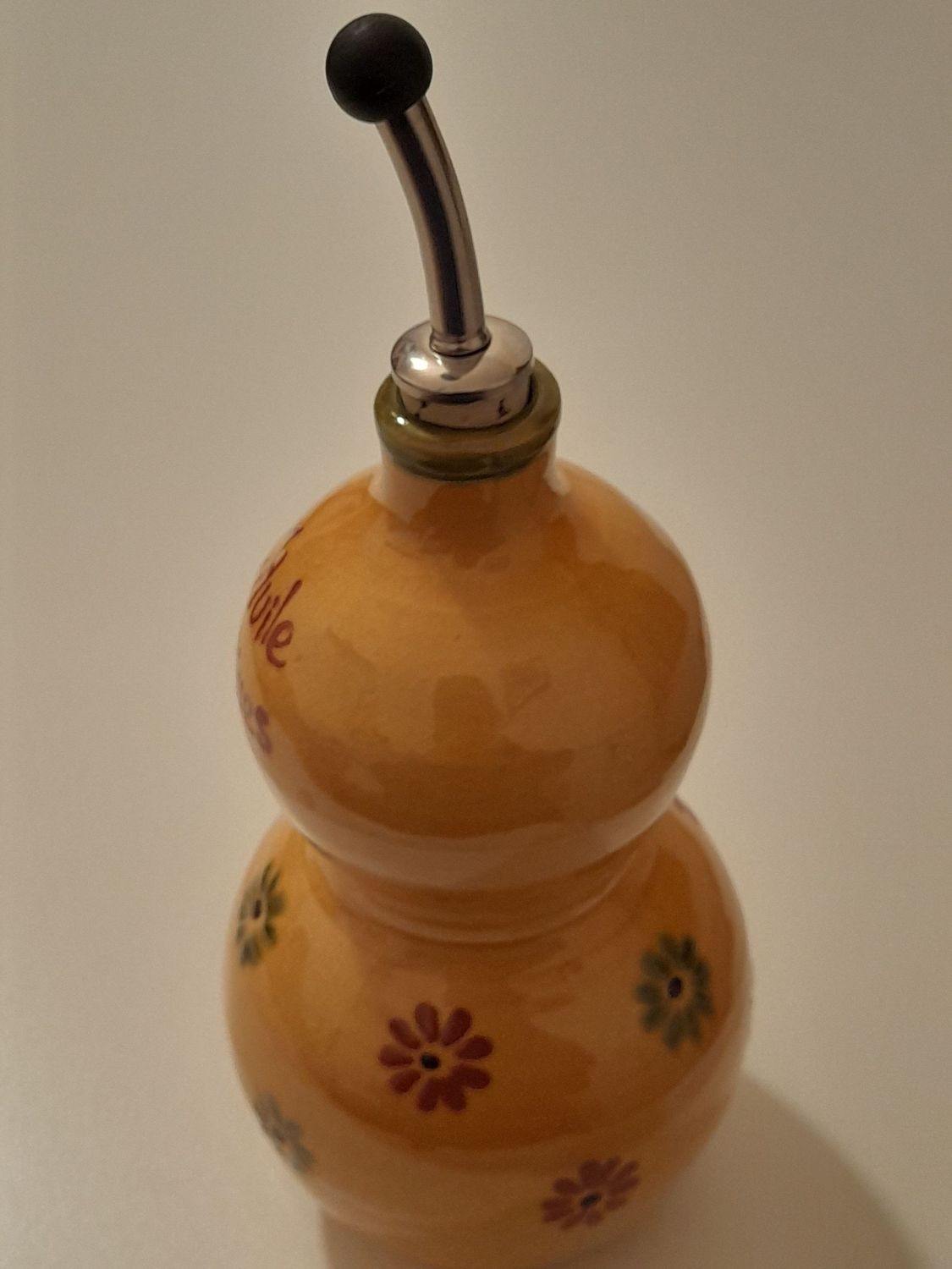 Aceitera calabaza florecillas 1 l. Alfarería Provenzal