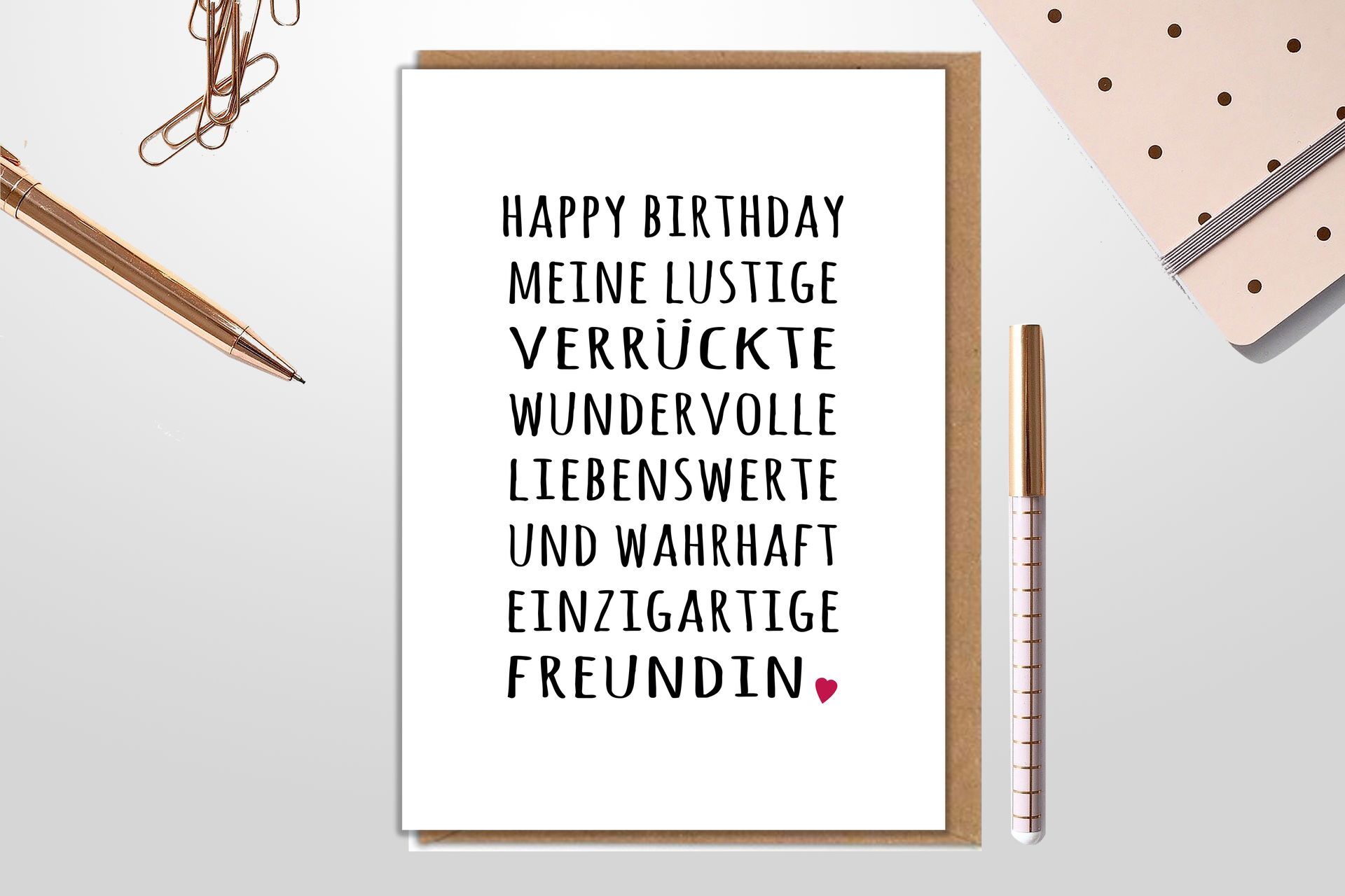 Karte Happy Birthday Freundin