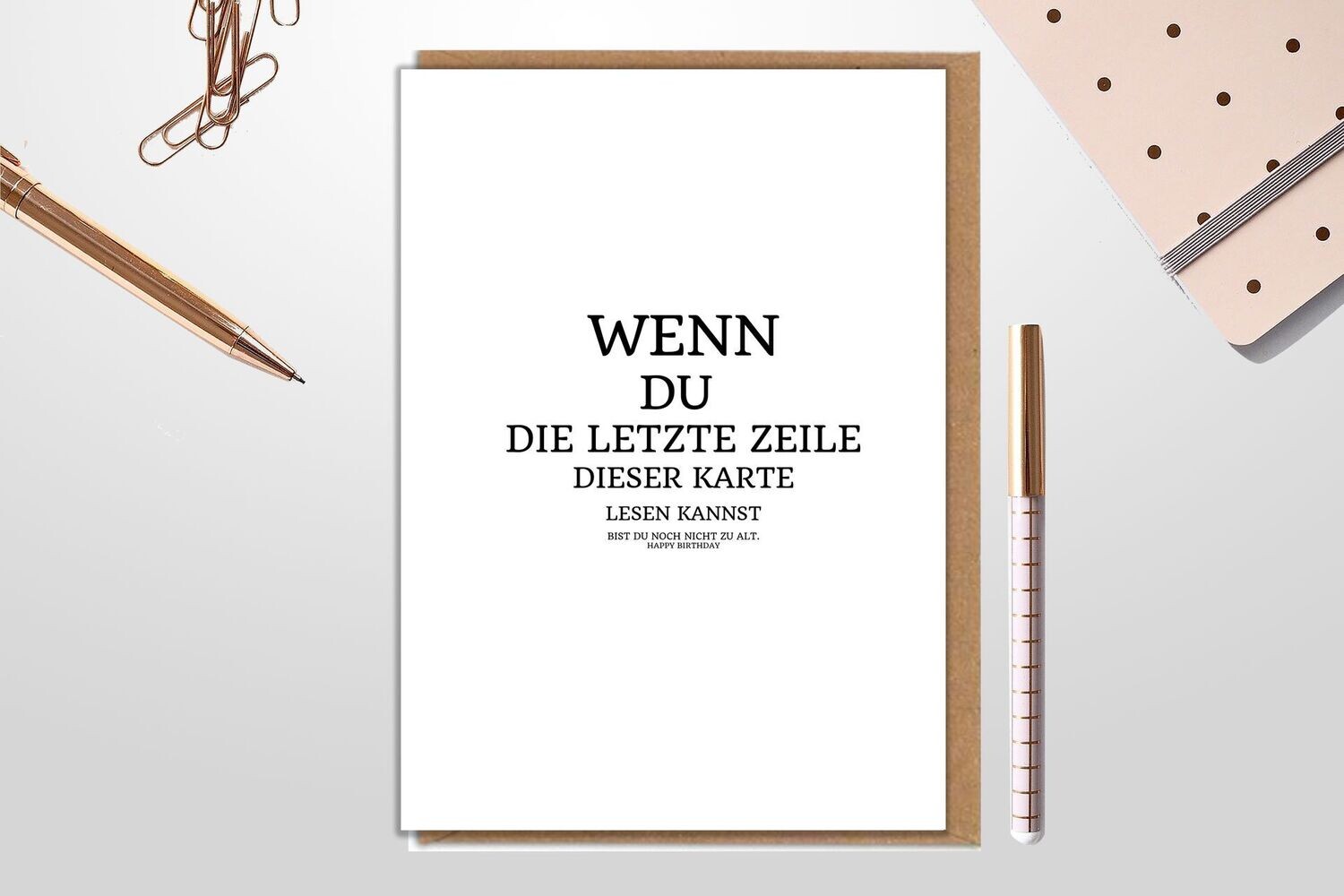 Karte zum Geburtstag "Sehtest"
