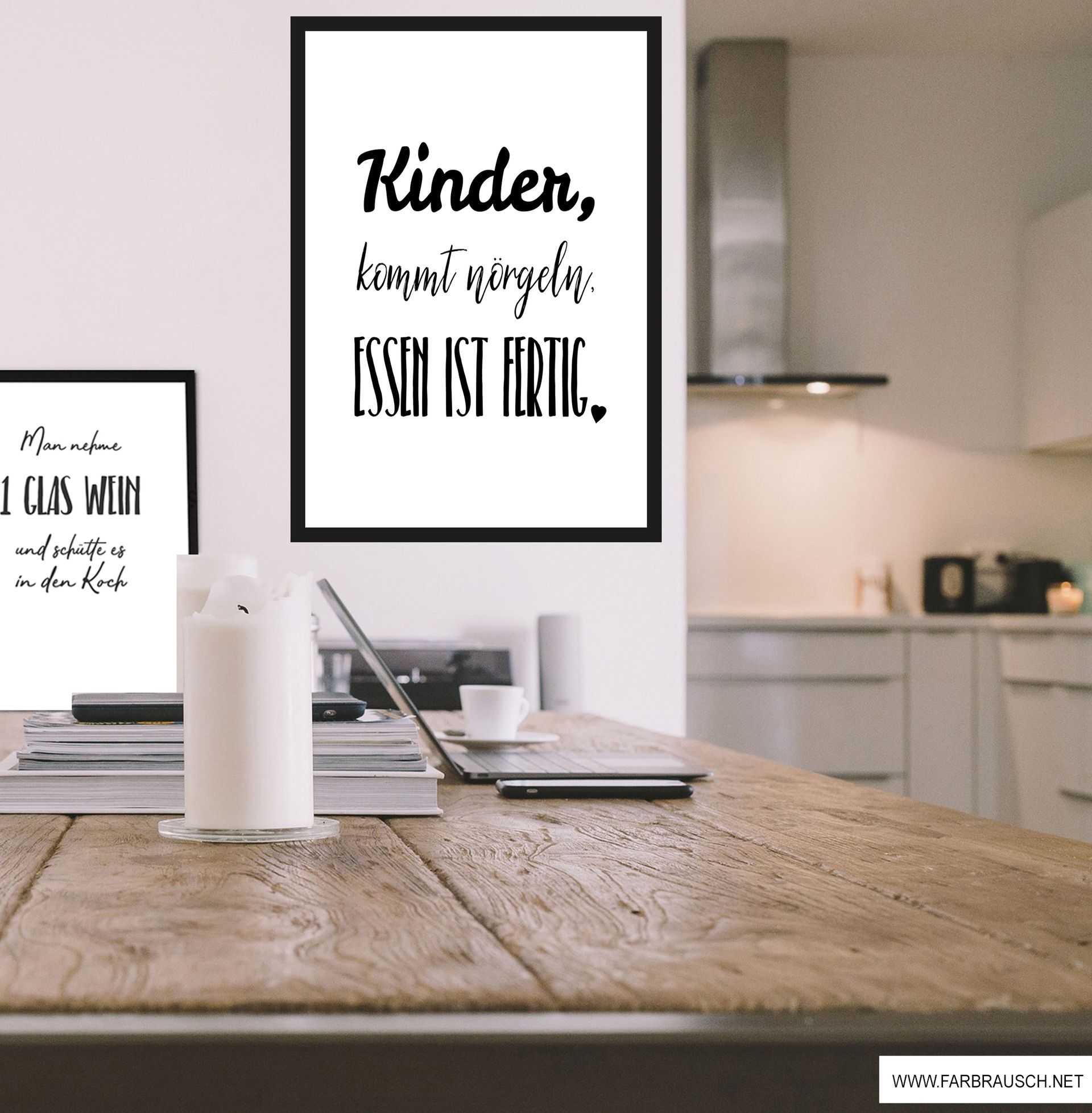 Poster mit Spruch für die Küche 