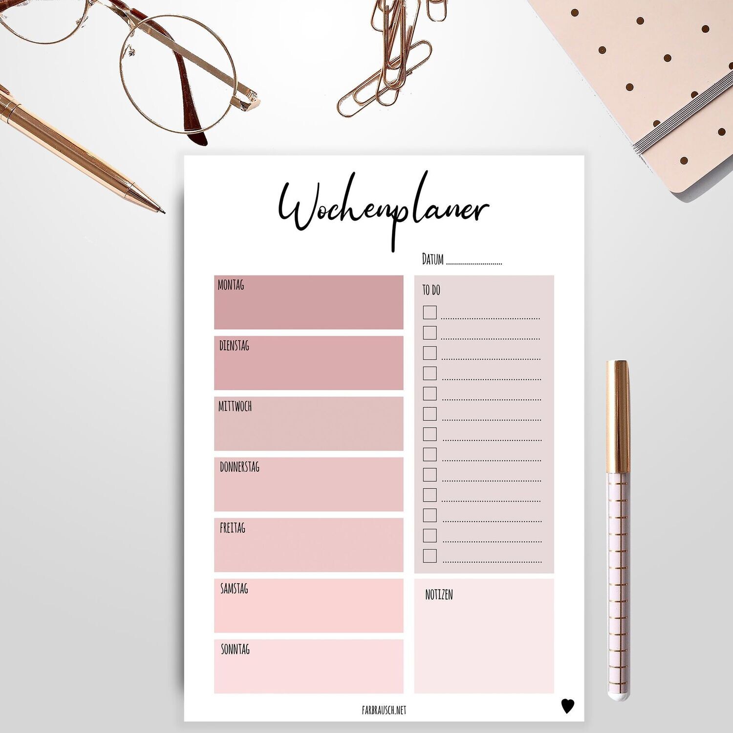 Wochenplaner | Notizblock DIN A5