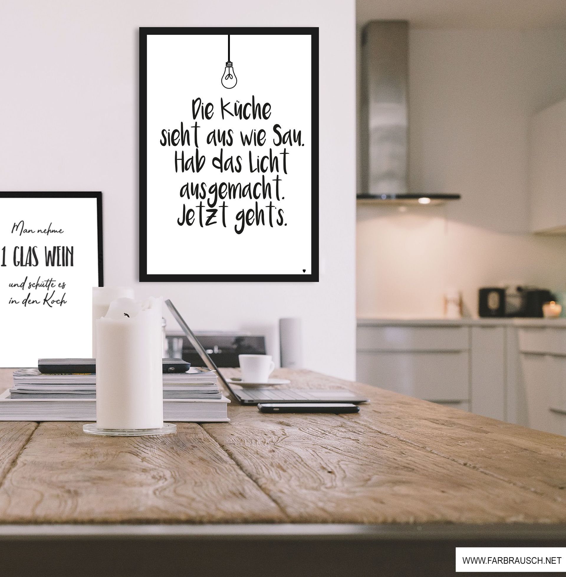 Poster mit Spruch für die Küche 