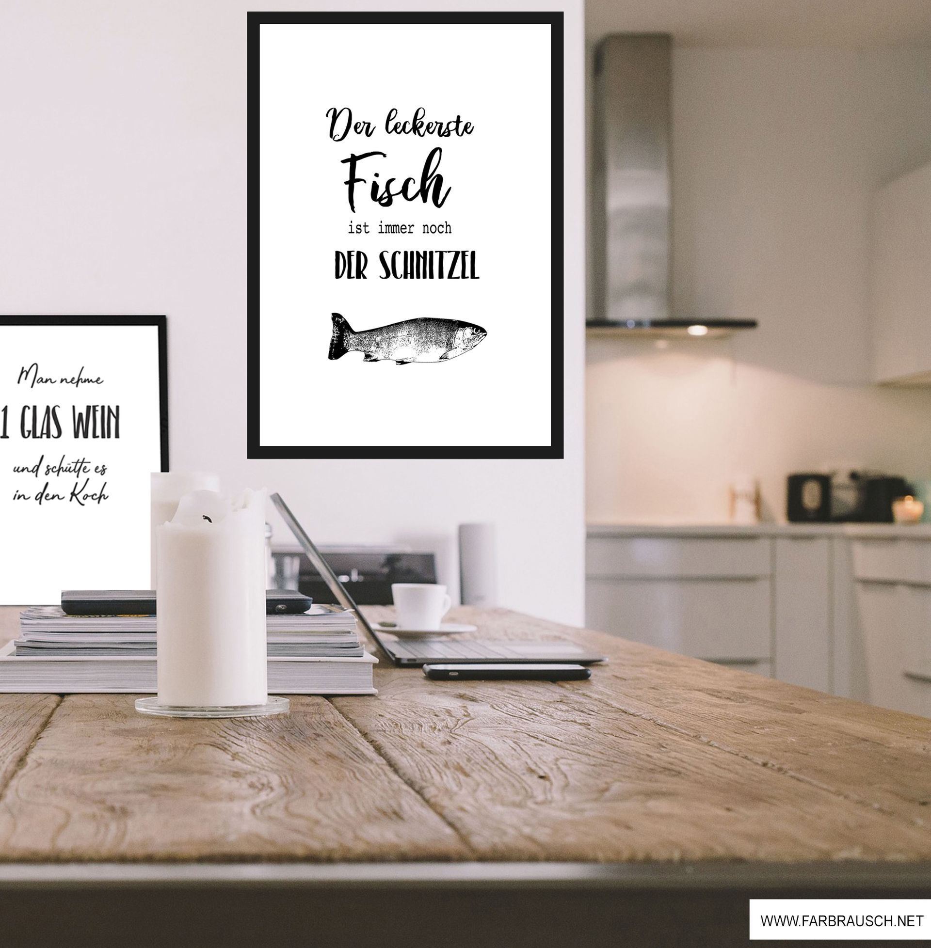 Poster mit Spruch für die Küche 