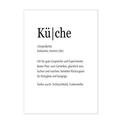 Poster mit Definition Küche Poster mit Definition Küche
