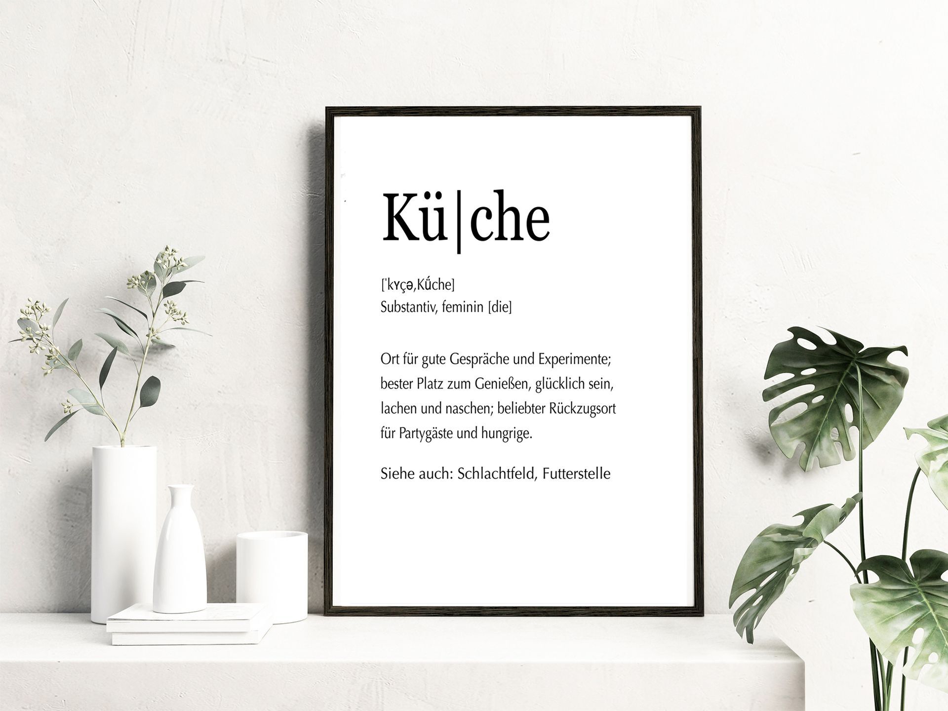 Poster mit Definition Küche