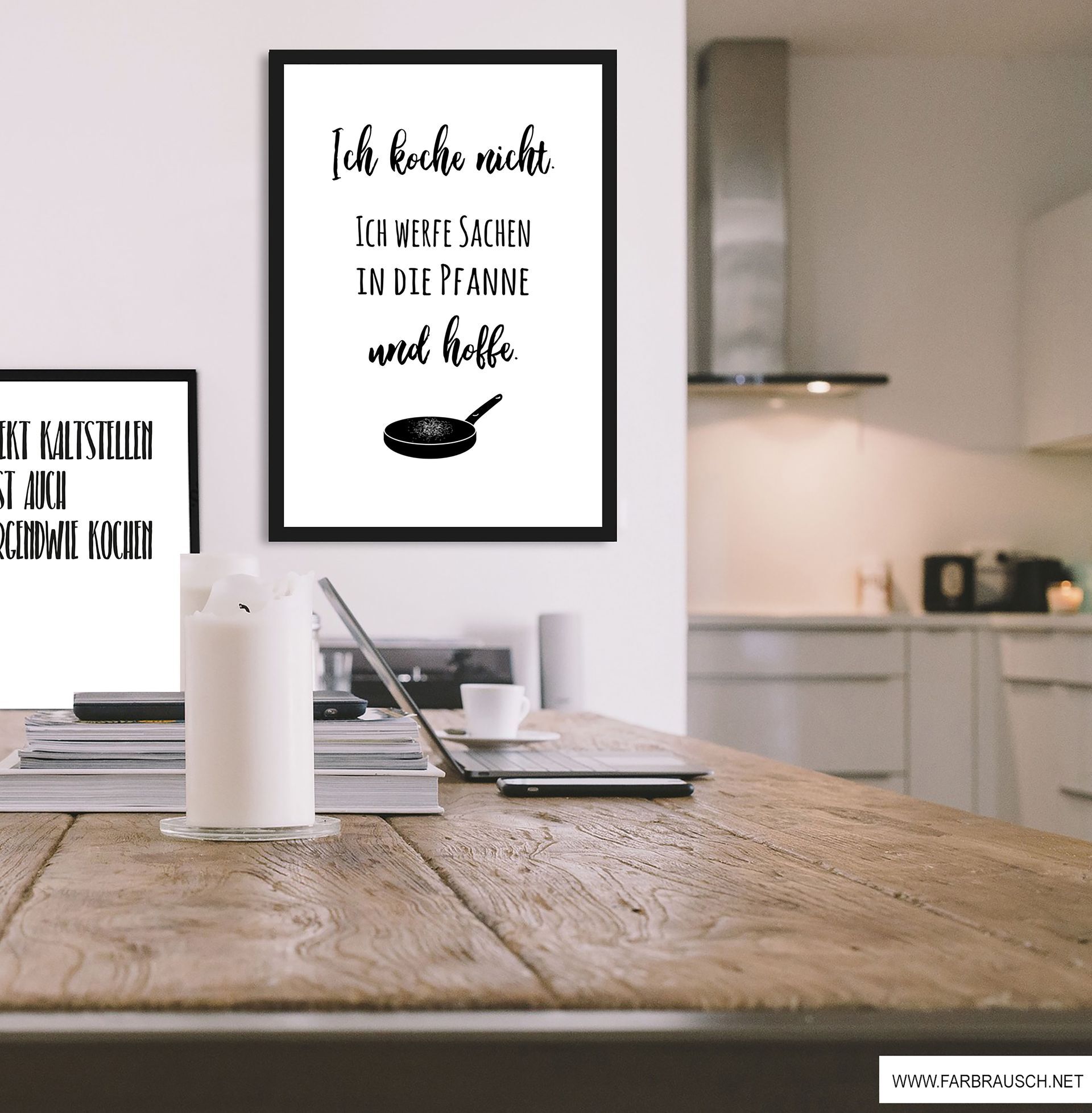 Poster mit Spruch für die Küche 