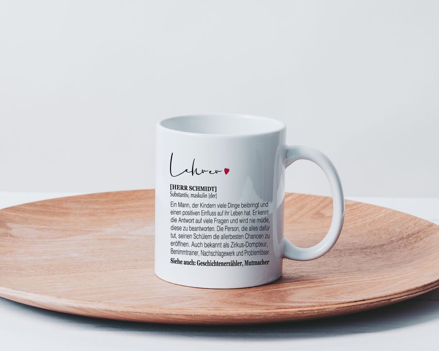 Tasse Definition Lehrer mit Wunschname