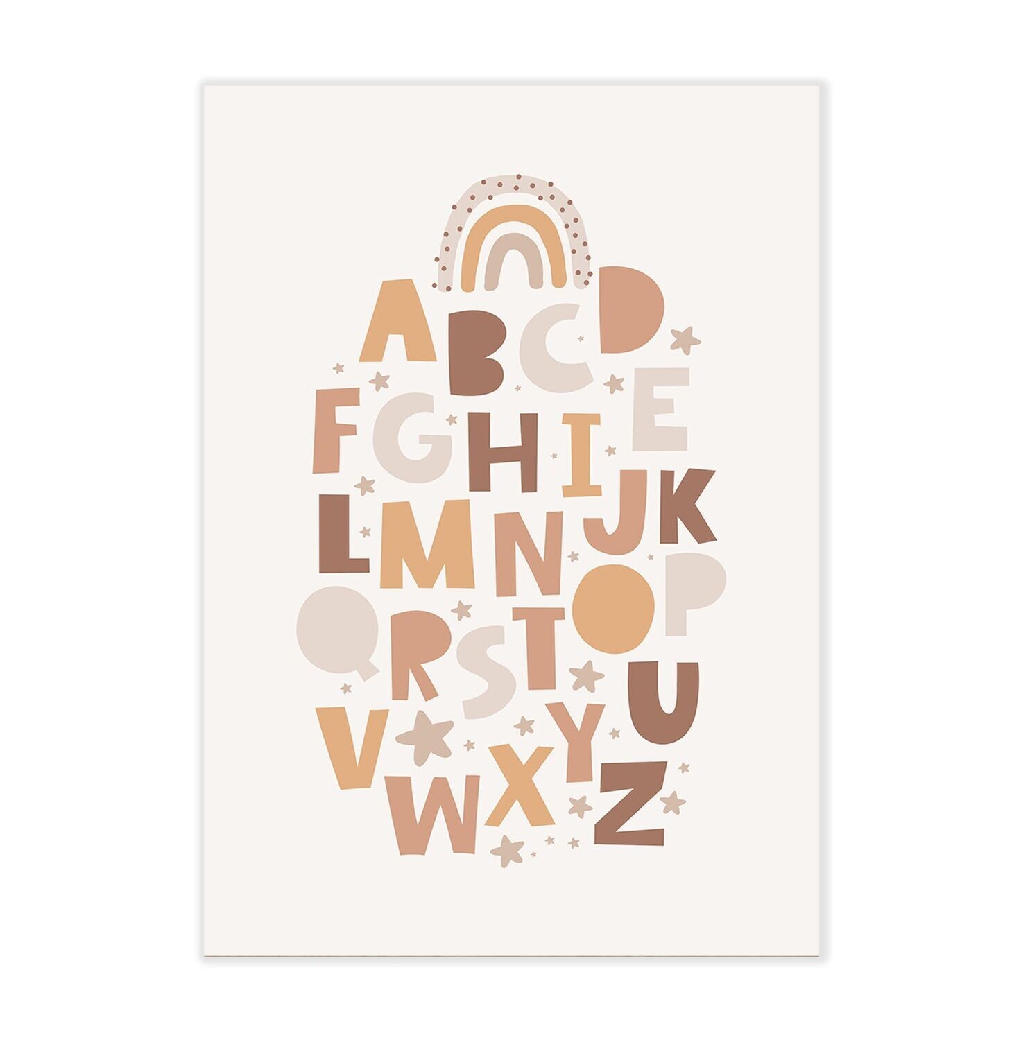 ABC Poster für's Kinderzimmer mit Alphabet