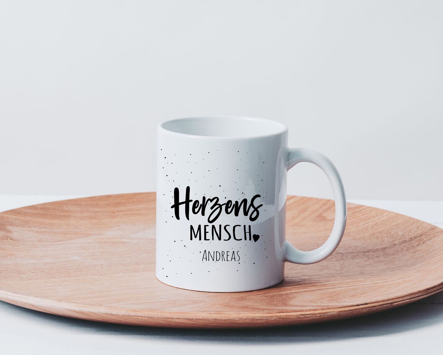 Personalisierbare Tasse "Herzensmensch"