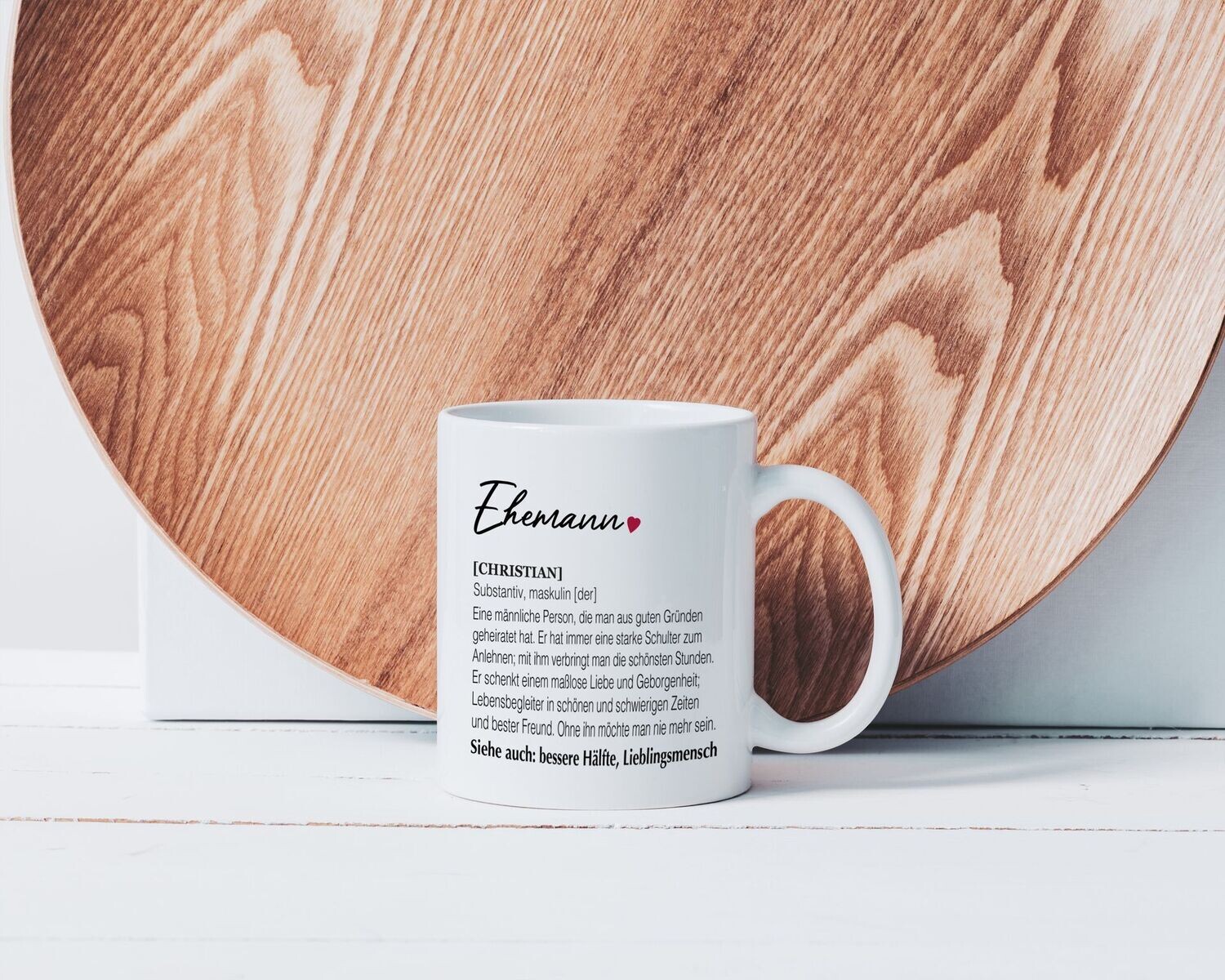 Personalisierbare Tasse "Definition Ehemann"