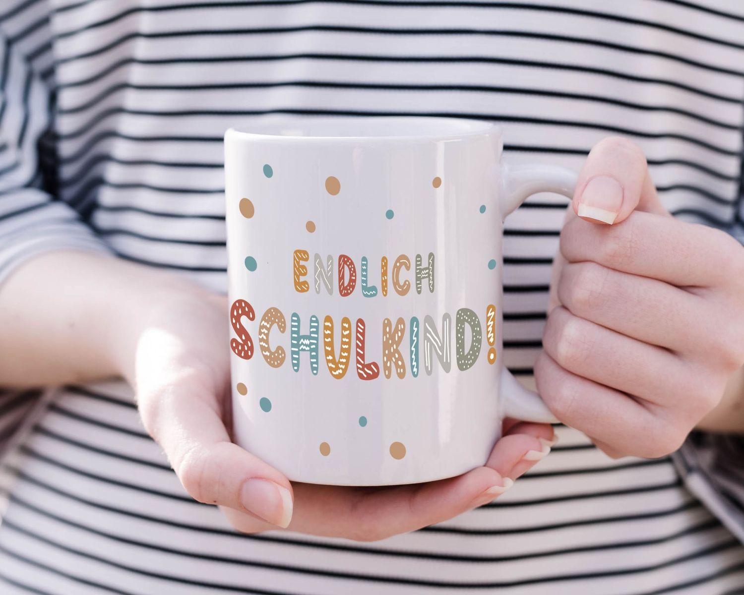 Tasse mit Spruch "Endlich Schulkind"