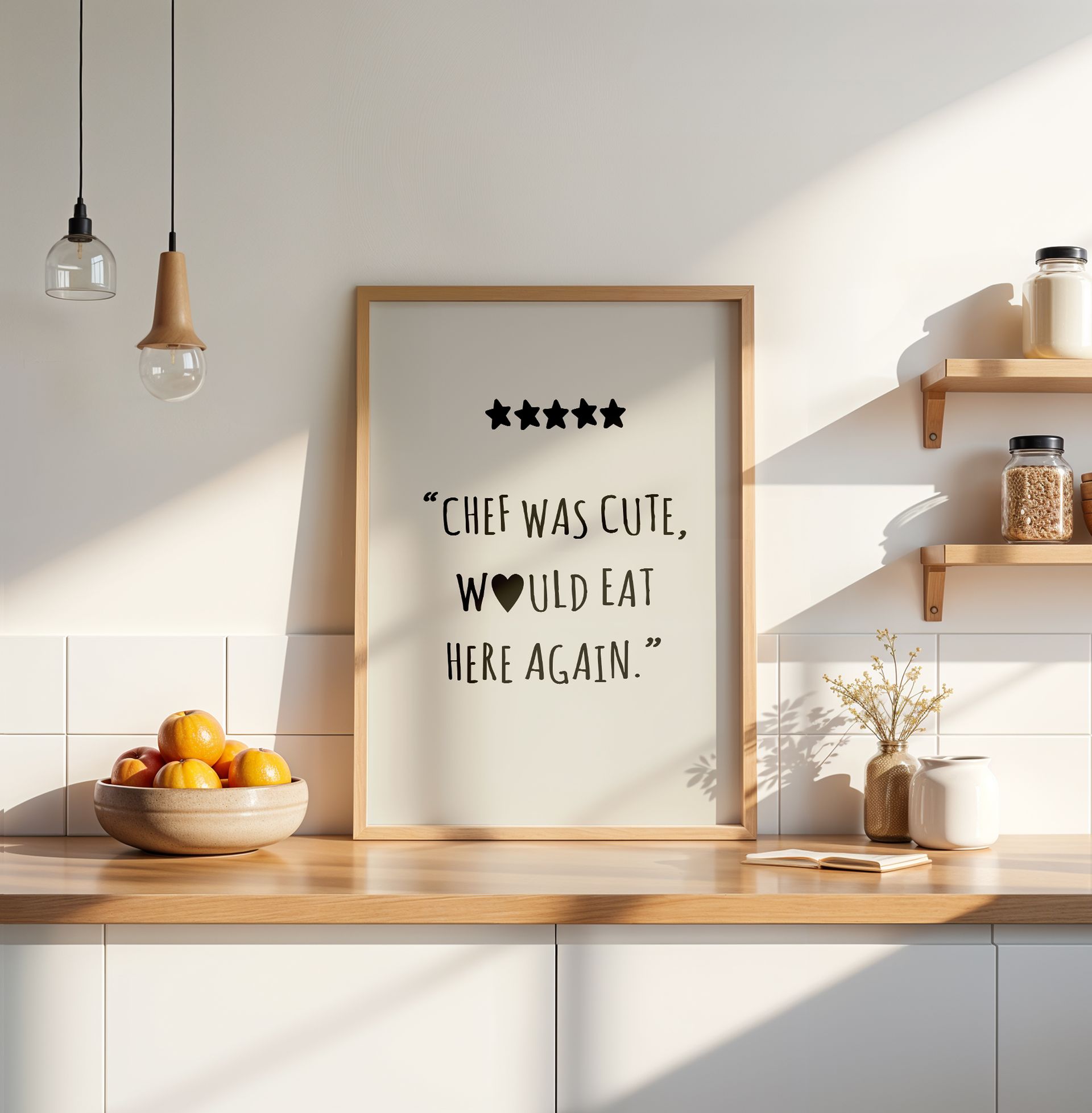 Poster mit Spruch für die Küche  