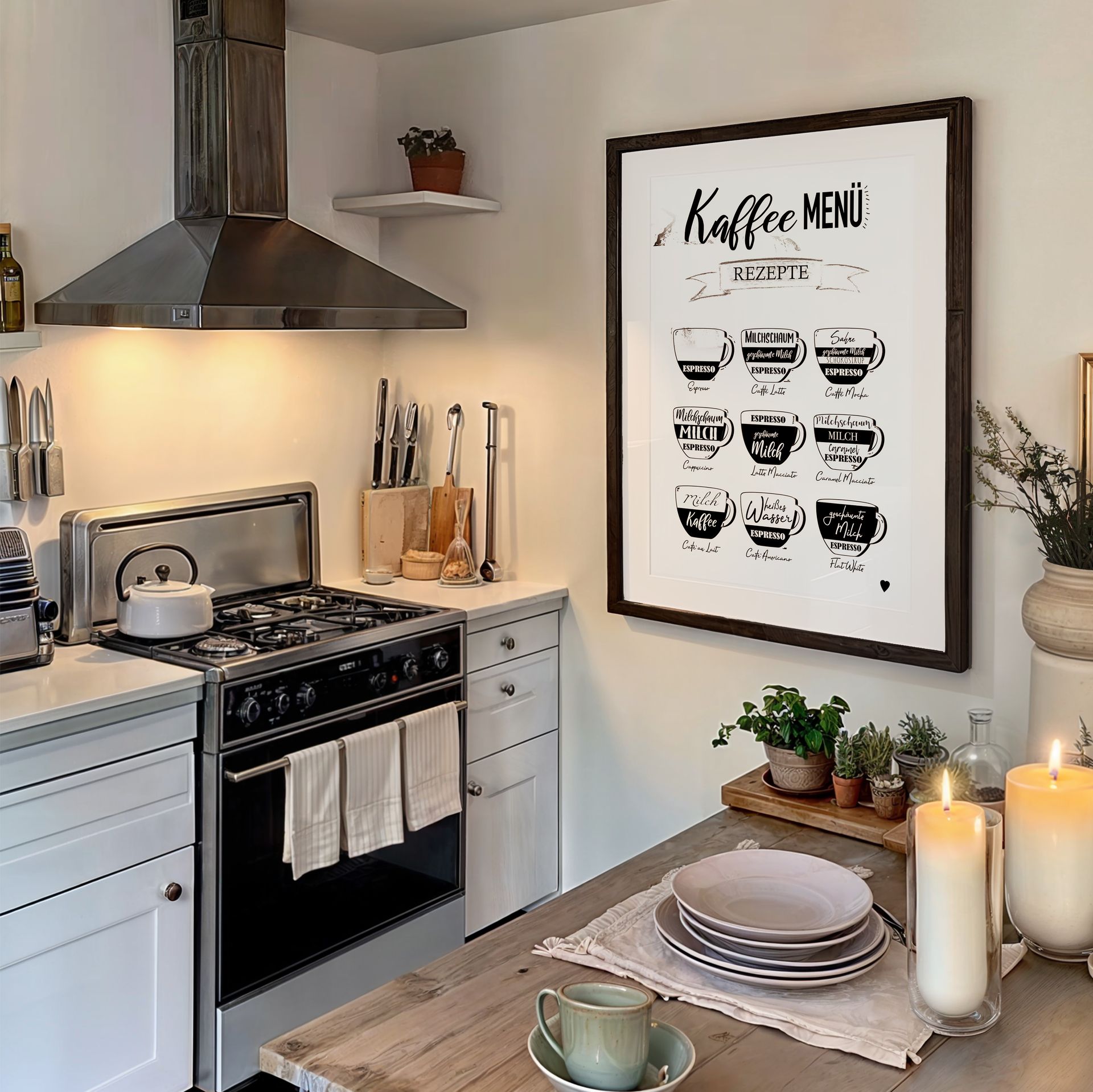 Poster Kaffeerezepte / Kaffeemenü