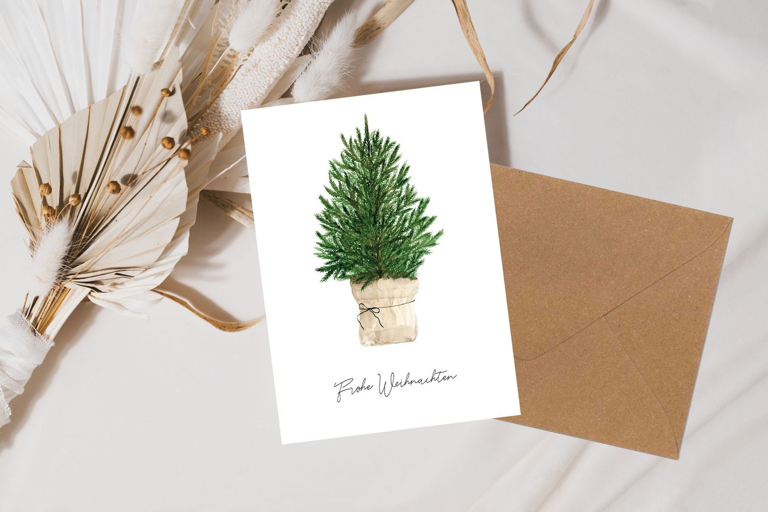 Karte zu Weihnachten mit Umschlag
