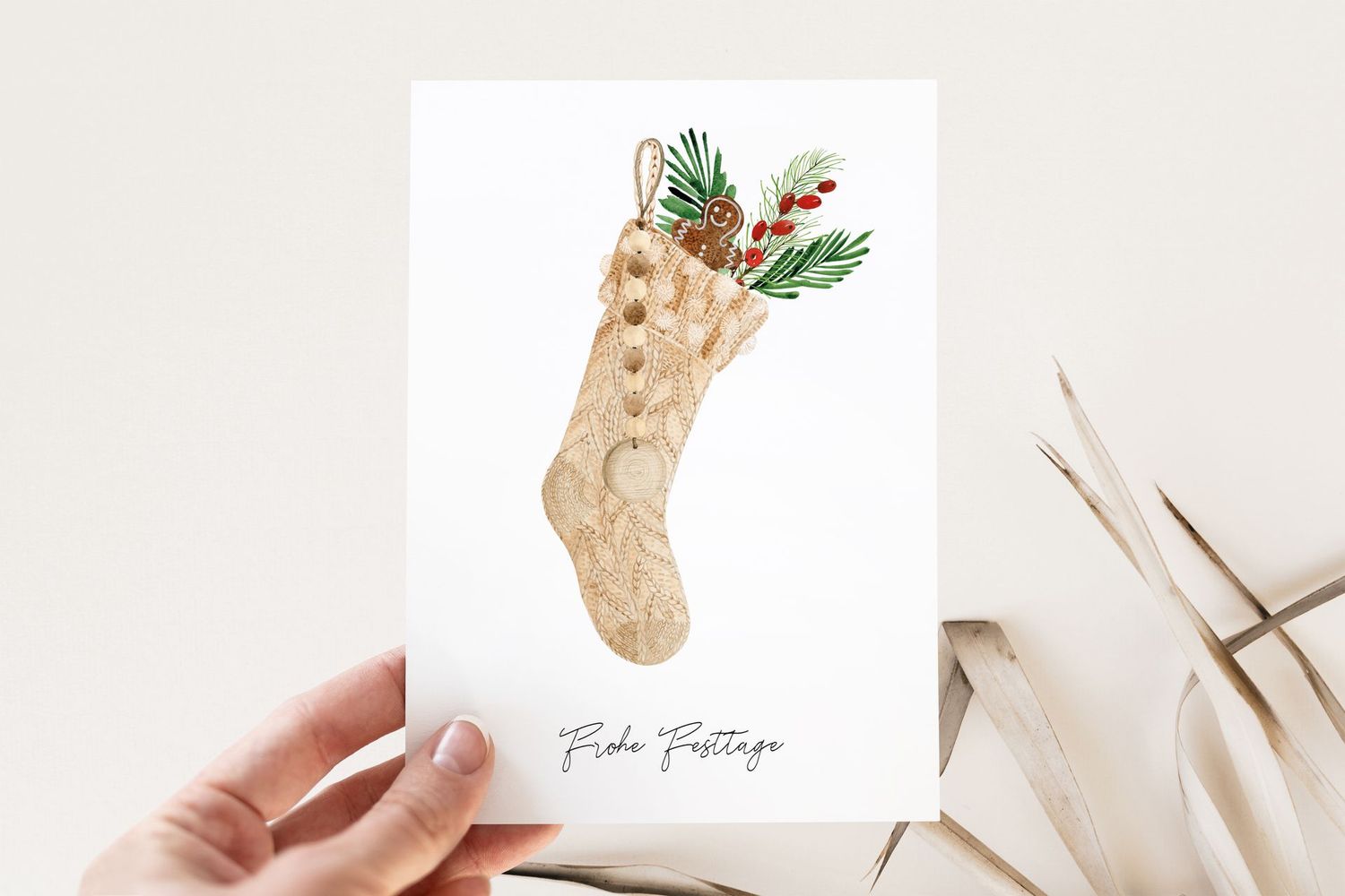 Karte zu Weihnachten mit Umschlag