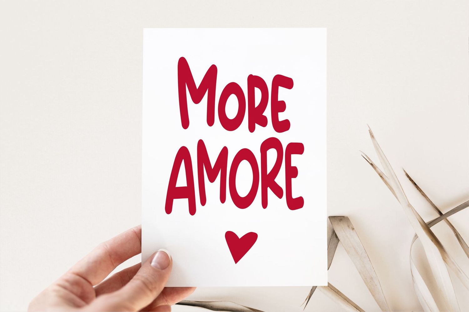 Karte "More amore" mit Umschlag