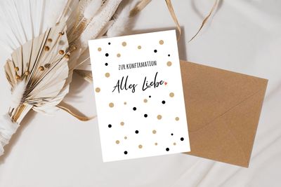 Karte Karte "Glückwünsche zur Konfirmation"