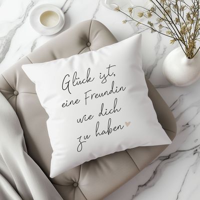 Personalisierbares Kissen Personalisierbares Kissen "Glück ist, eine Freundin wie dich zu haben"