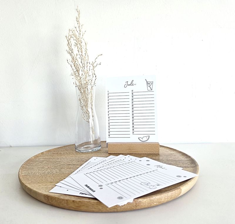 Geburtstagskalender mit Aufsteller Geburtstagskalender mit Aufsteller